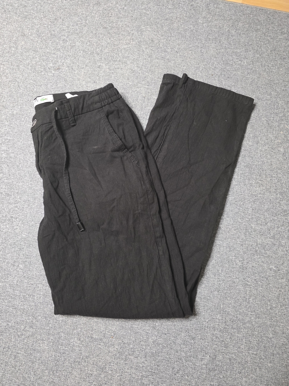 ​Lacoste Black Casual Drawstring Chino Pants Mens